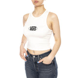 OVAL LOGO TANK EGRET - Débardeur Femme Blanc Femme VANS