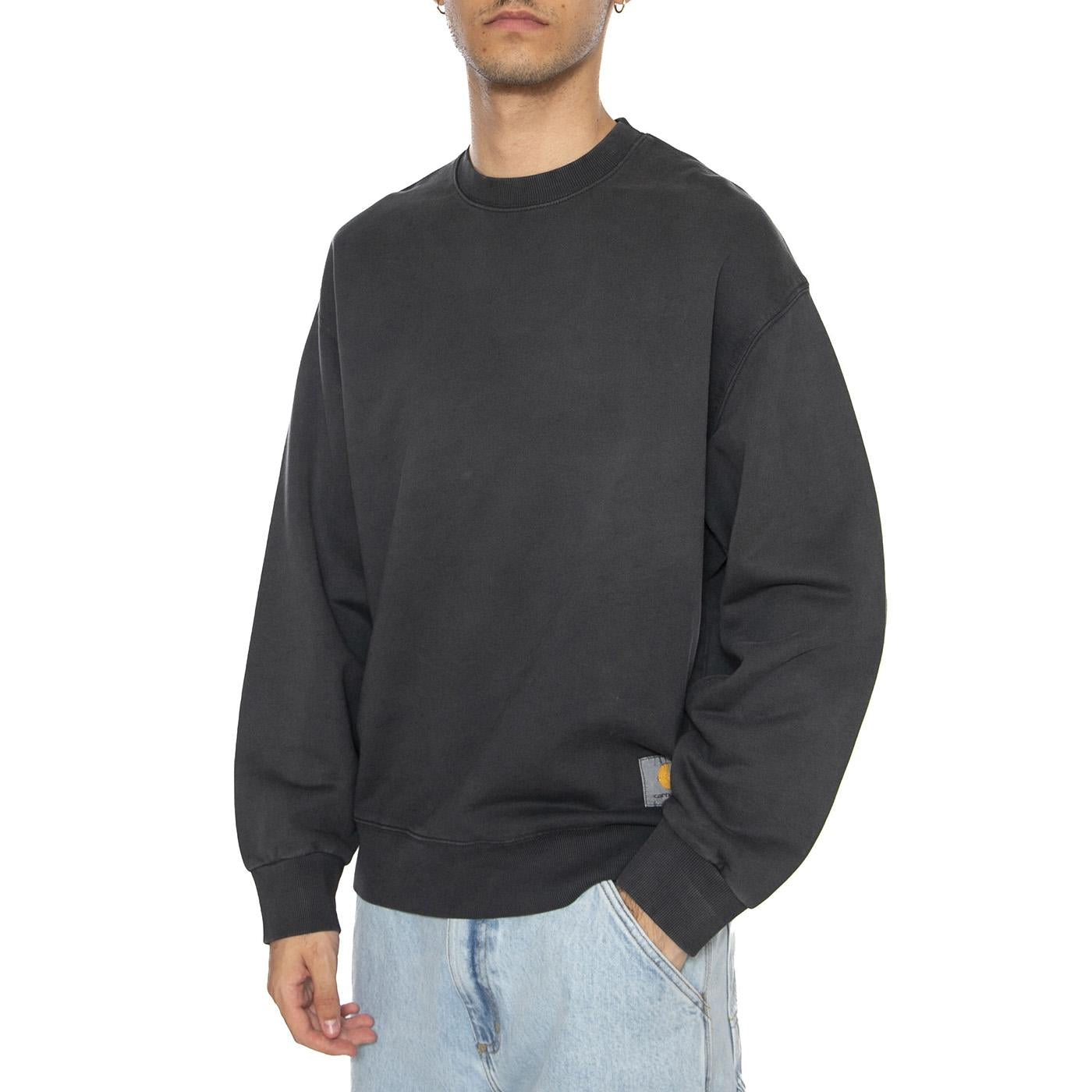 Hudson Sweat Black - Felpa Uomo Nera I035186.895F . CARHARTT WIP 