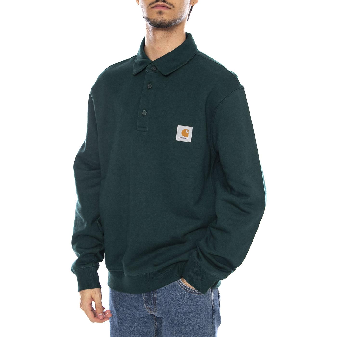 Polo Sweat Dark Fir - Polo Felpa Maniche Lunghe Uomo Verde I035532.05AXX . CARHARTT WIP 