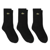 Chaussettes - Lot de Trois Paires de Chaussettes Noires avec Logo Lacoste  ACCESSOIRES LACOSTE