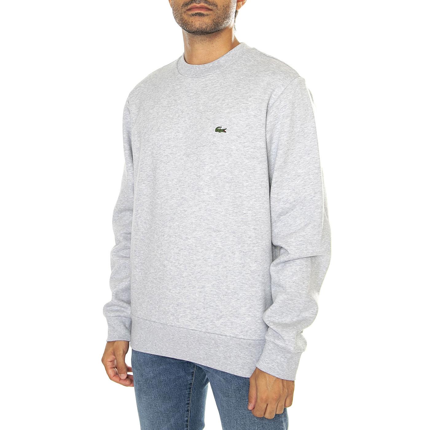 Sweatshirt SH9608-CCA - Felpa Girocollo Uomo Grigia SH9608-CCA . LACOSTE 