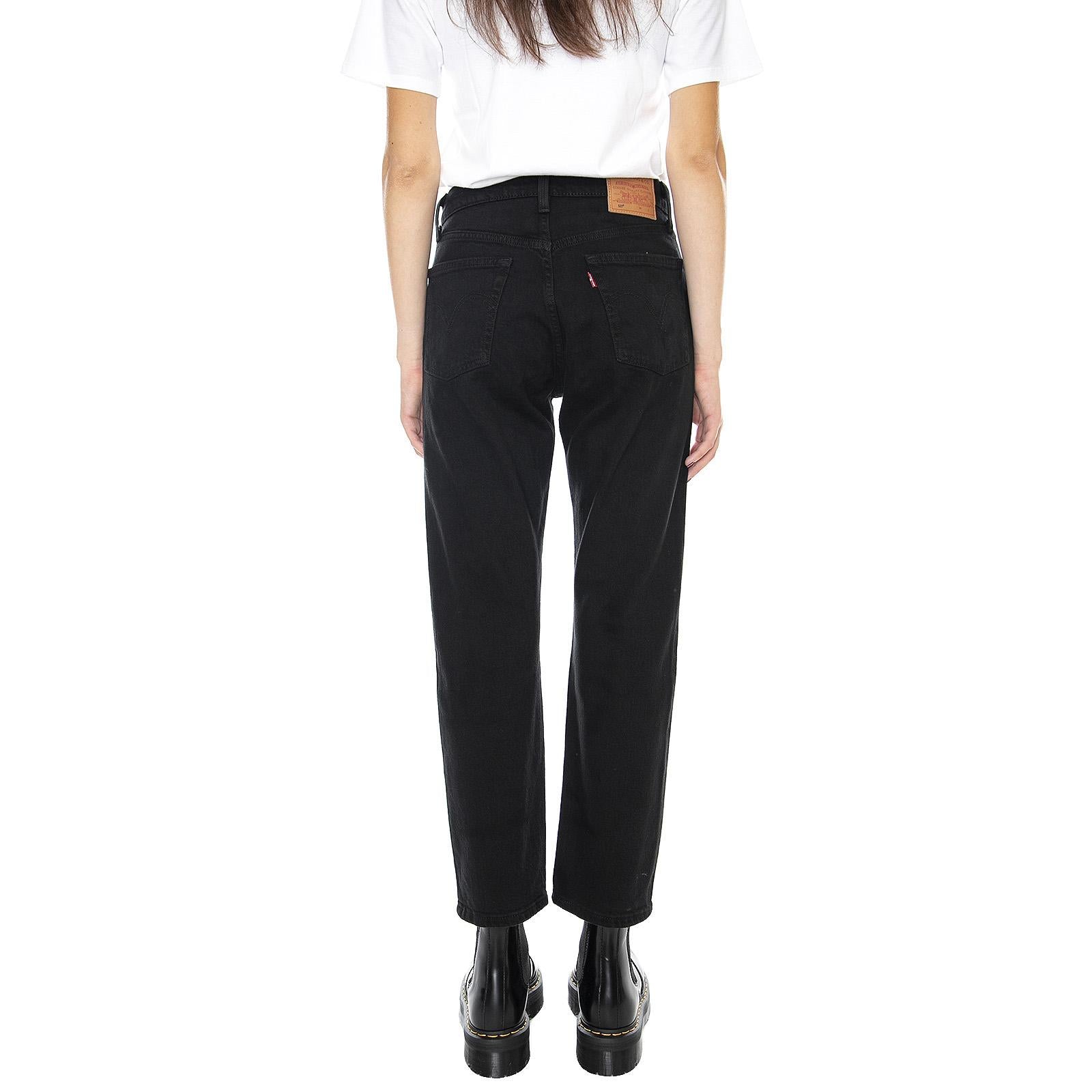 501 Crop Denim Jeans - Denim Jeans Donna Neri / Black Heart 36200-0085  LEVIS 