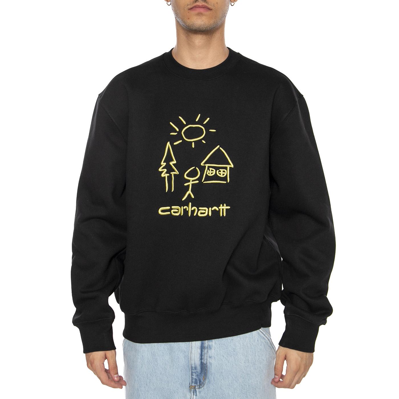 Masterpiece Sweat Black / Fandoghi - Felpa Uomo Nera I035199.33NXX  CARHARTT WIP 
