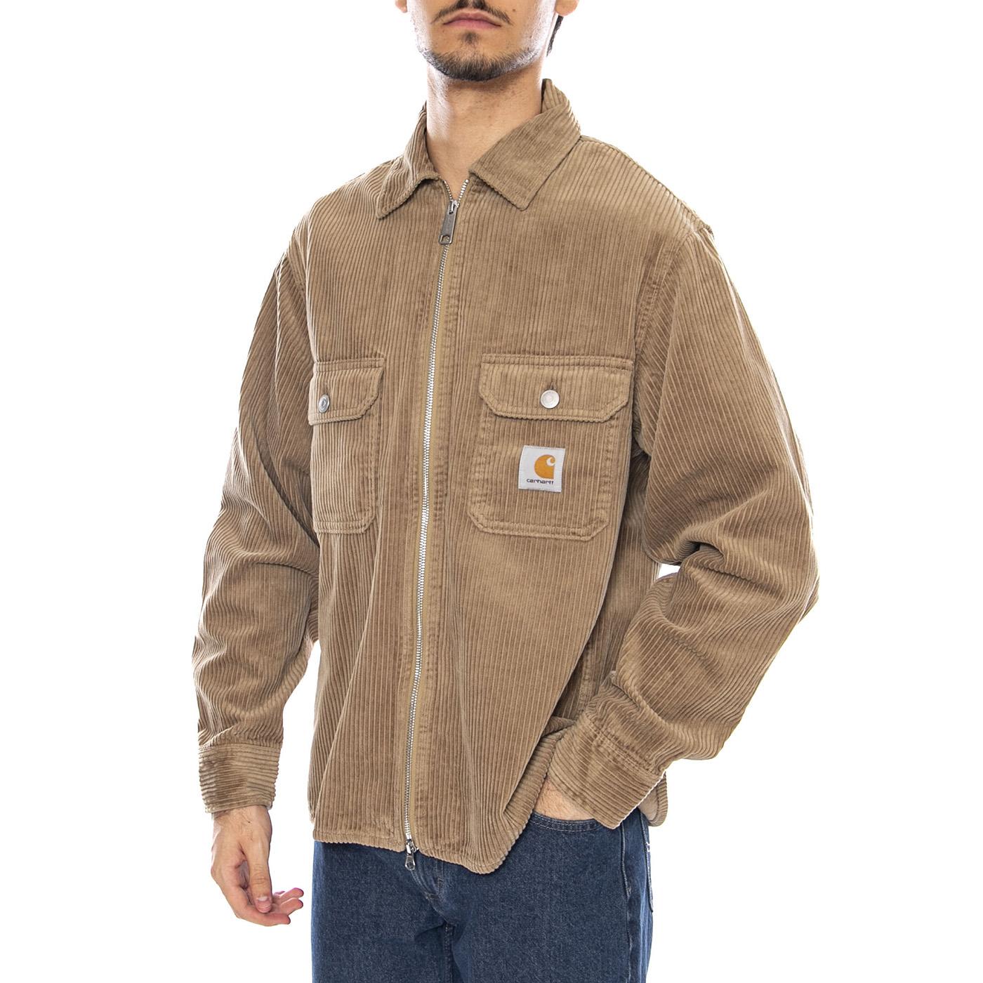 Reynold Shirt Jac Leather - Giacca Uomo Marrone I036049.8Y02 . CARHARTT WIP 