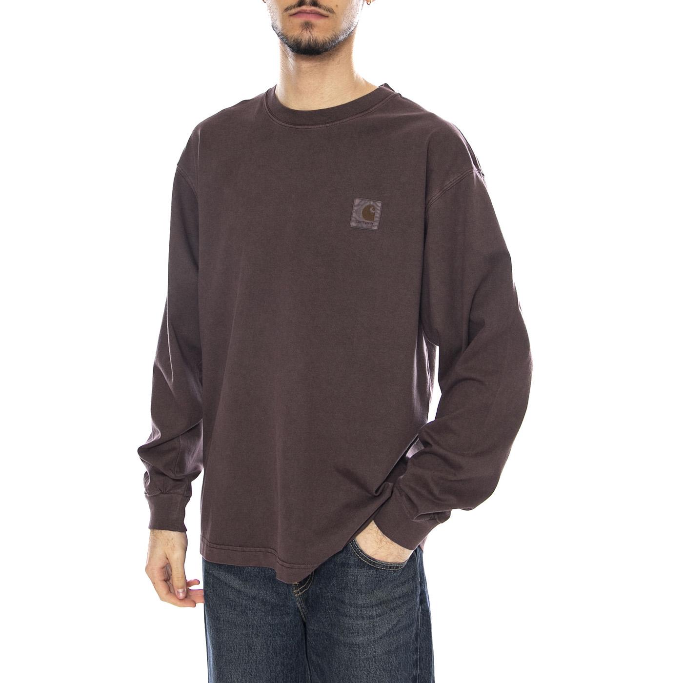 L/S Vista Maglietta -- Maglietta Uomo Palisander Marrone Maniche Lunghe I030779.33HGD . CARHARTT WIP 
