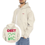 OBEY Art Studio Flowers Fleece Moonstruck - Hoodie Homme Beige Homme OBEY