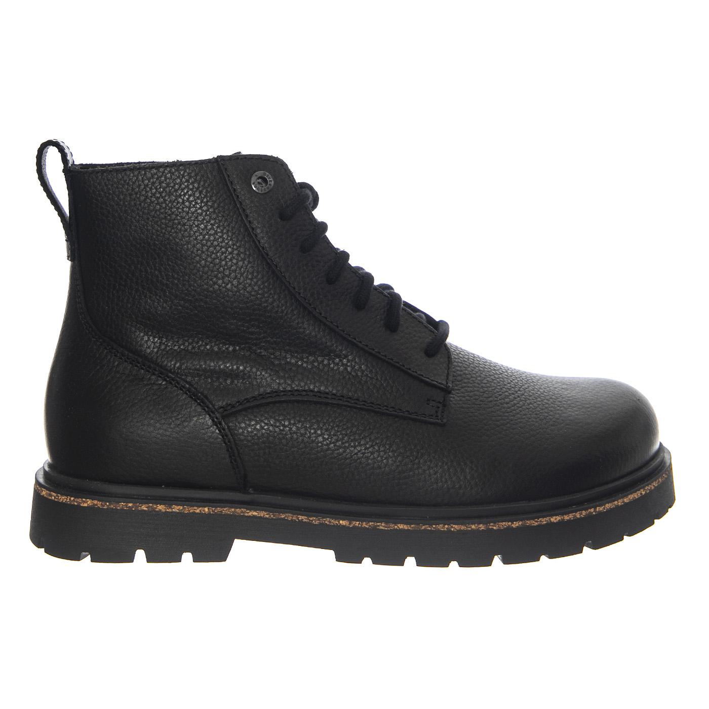 Highwood Lace Mid N Black, Natural Leather - Stivaletti Uomo Neri 1030756 . BIRKENSTOCK 