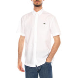 CHEMISE M/C WHITE - Chemise Manches Courtes Homme Blanche LACOSTE