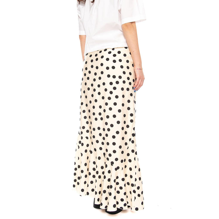 FALDA LARGA CON ESTAMPADO POLKA DOTS BLANCO Y NEGRO - Gonna Donna Multicolore 61W/11254 0251 WILD PONY 