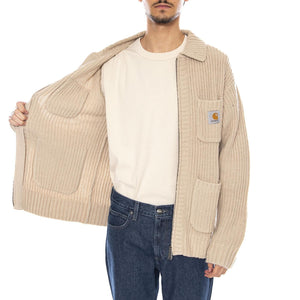 Chore Knit Jacket Fleur De Sel - Cardigan in Maglia Beige I035399.2LPXX  CARHARTT WIP 