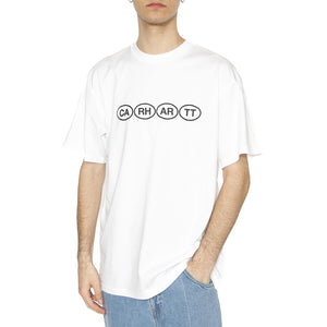 S/S Bumper T-Shirt White / Black - Maglietta Girocollo Uomo Bianca I034664.00AXX  CARHARTT WIP 
