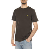 PLAIN T-SHIRT OLIVE - T-shirt Ras du Cou Homme Vert Homme LYLE & SCOTT