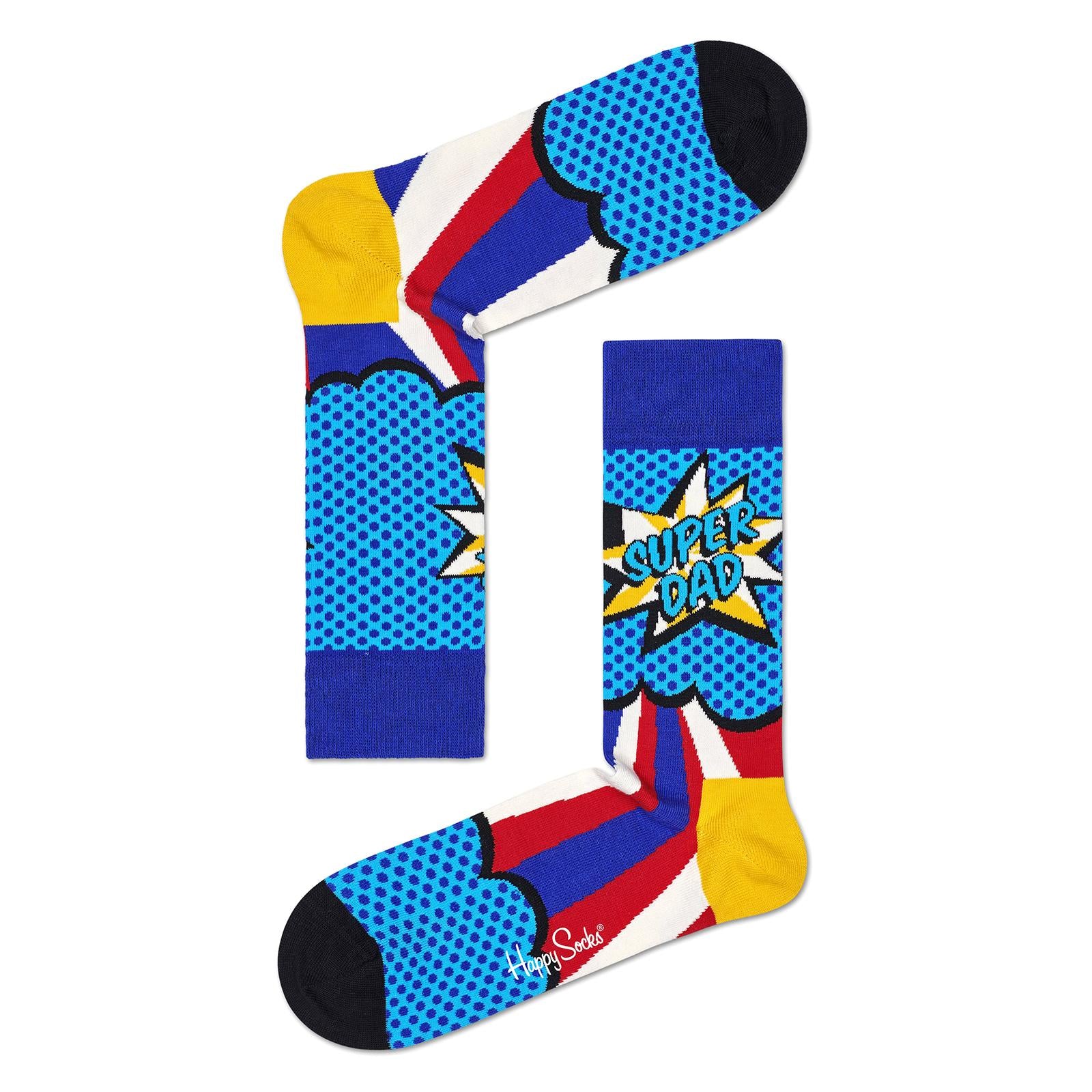 Super Dad Socks Multicoloured - Calzini Blu / Multicolore DAD01-6300 . HAPPY SOCKS 