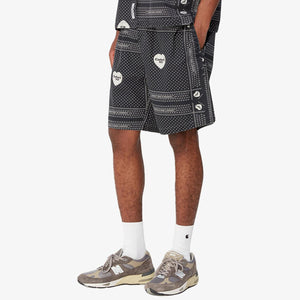 HEART BANDANA SHORT HEART BANDANA PRINT, BLACK - Bermuda Uomo Neri / Multicolore I033076.24MXX . CARHARTT WIP 