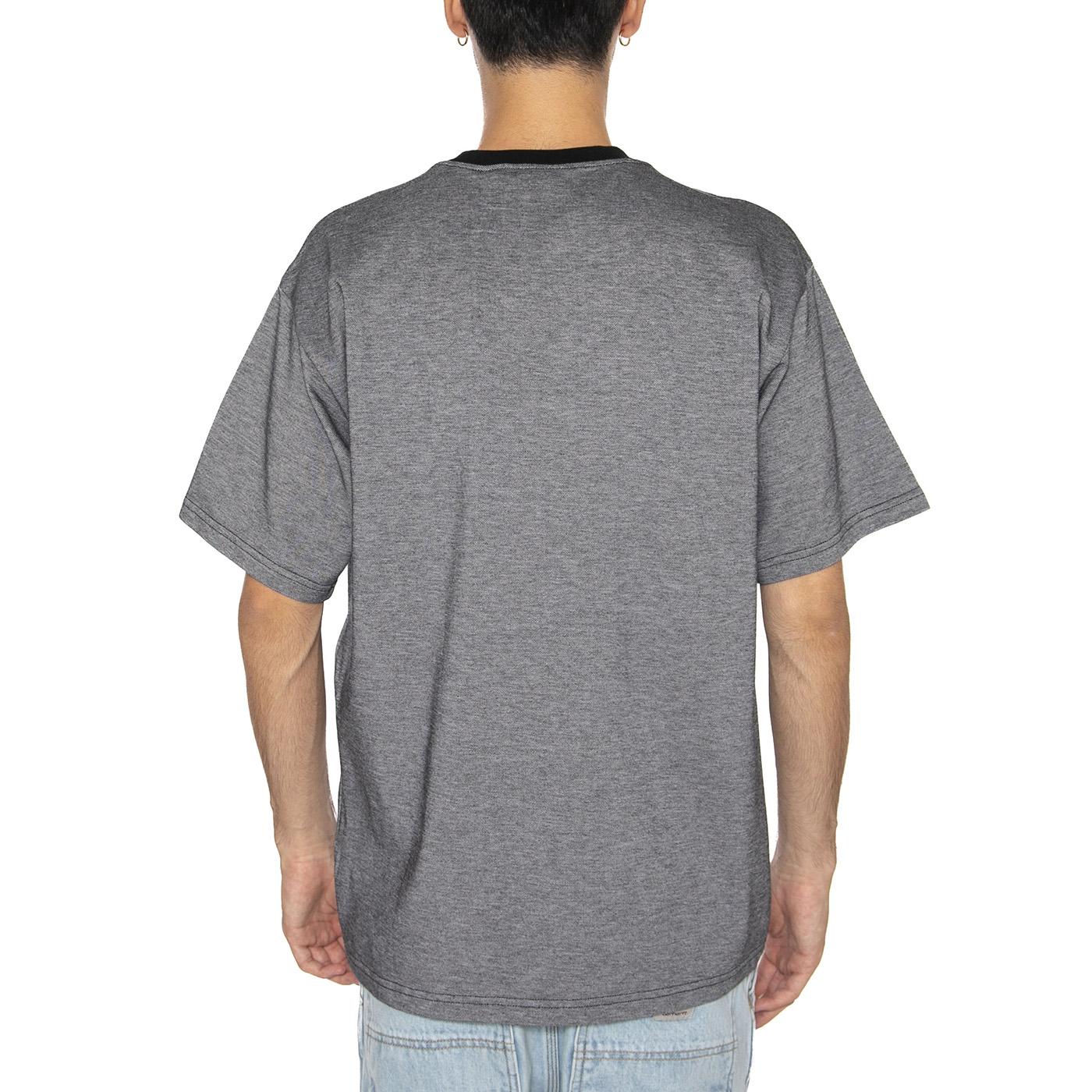 S/S Piqué T-Shirt Black / White / Black - Maglietta Girocollo Uomo Nera I035142.3G9XX  CARHARTT WIP 