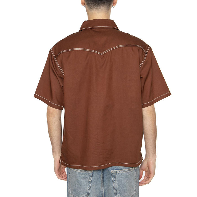Dickies River Ranch - Camicia Maniche Corte Uomo Marrone DK0A4Z7MK471  DICKIES 