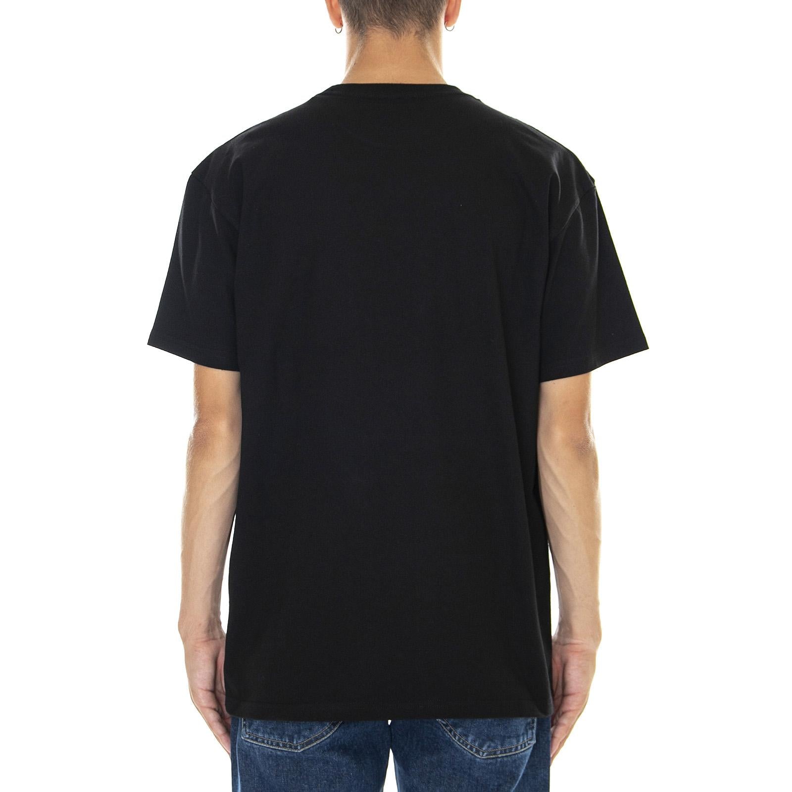 S/S CHASE T-SHIRT BLACK / GOLD - Maglietta Girocollo Uomo Nera I026391 00FXX CARHARTT WIP 