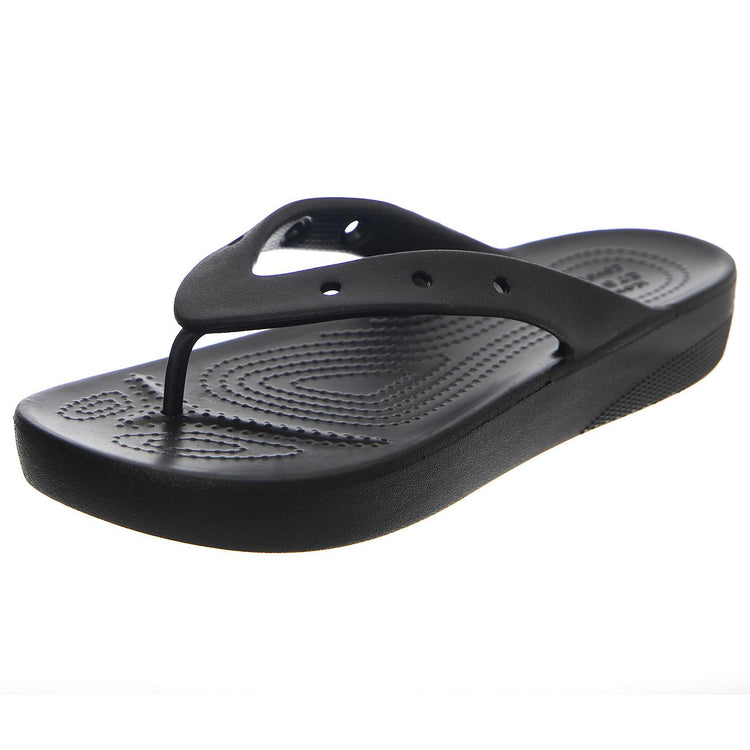 W' Classic Platform Flip Black - Sandali Donna Neri CR.207714-BLK  CROCS 