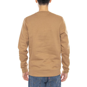 Brushed Back Crew Neck Sweatsh Tiger Eye - Felpa Uomo Marrone ML1131V-X851 . LYLE & SCOTT 