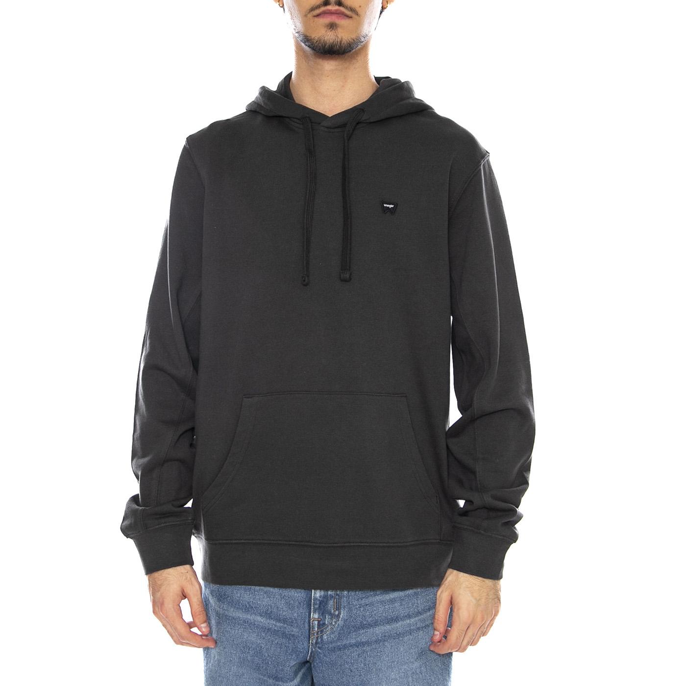 Sign Off Hoodie Faded Black - Felpa con Cappuccio Uomo Nera 112364289 . WRANGLER 