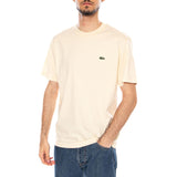 T-SHIRT ECRU - T-shirt Lacoste Col Rond Homme Ecru Homme LACOSTE