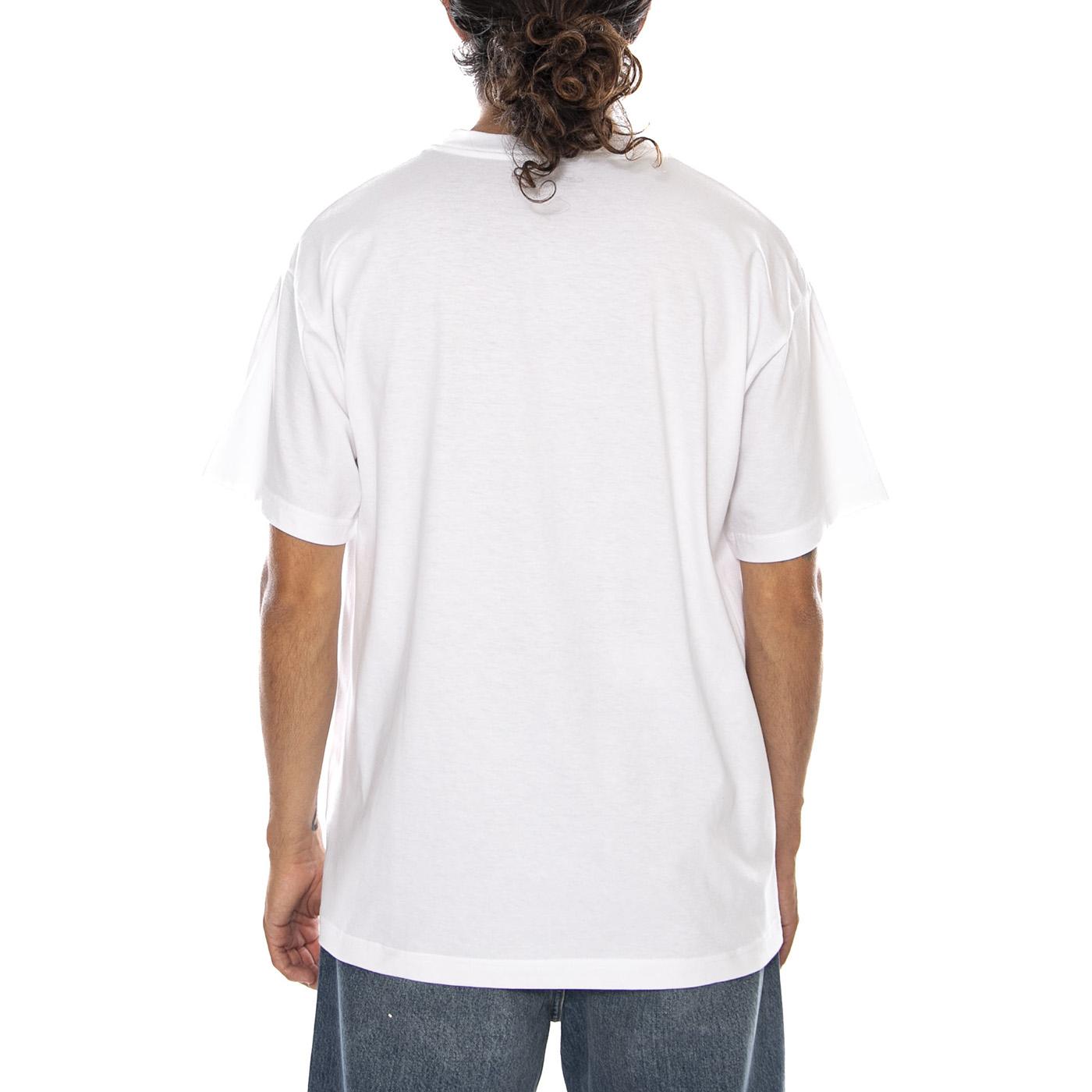 S/S COLUMN T-SHIRT WHITE - Maglietta Girocollo Uomo Bianca I037542 02XX CARHARTT WIP 