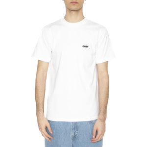 Obey Class Dropout Tee White - Maglietta Girocollo Uomo Bianca 165264092-WHT  OBEY 