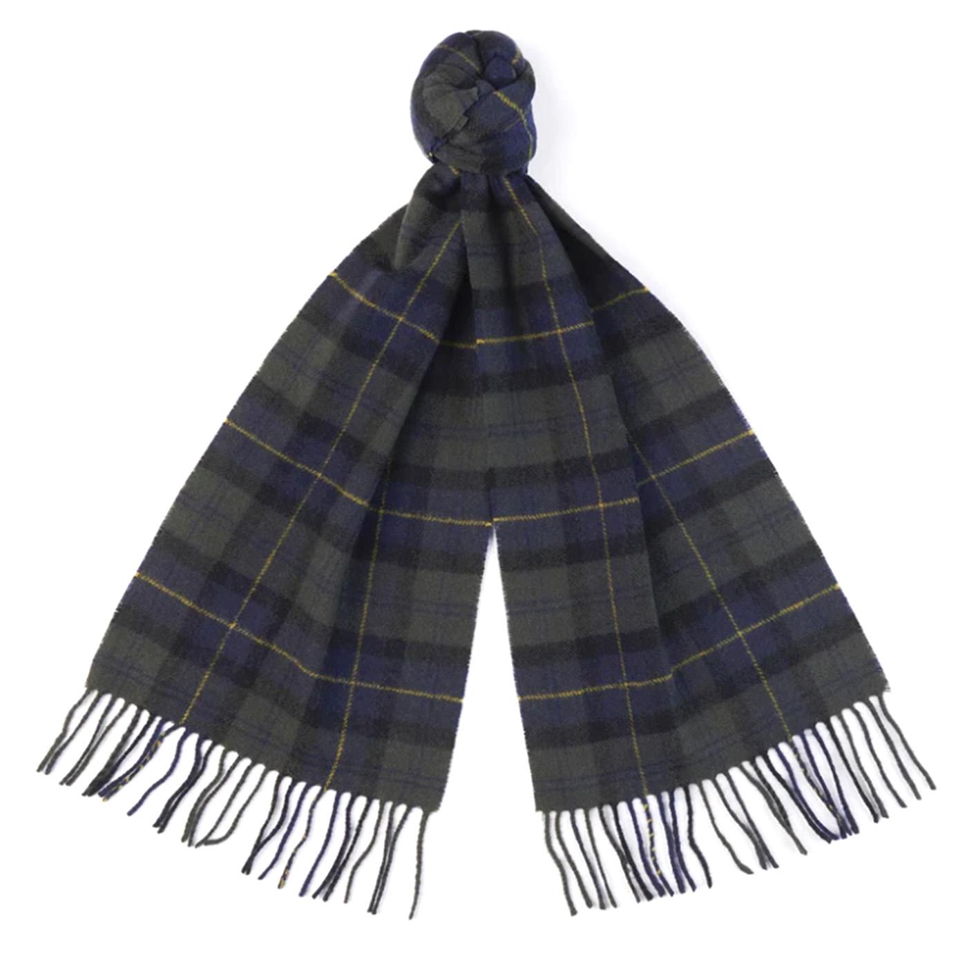Tartan Lambswool Scarf Olive Night  - Sciarpa Multicolore / Marrone 222MUSC0001-TN28 . BARBOUR 