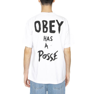 Obey Has  A Posse Tee White - Maglietta Girocollo Uomo Bianca 166913915-WHT  OBEY 