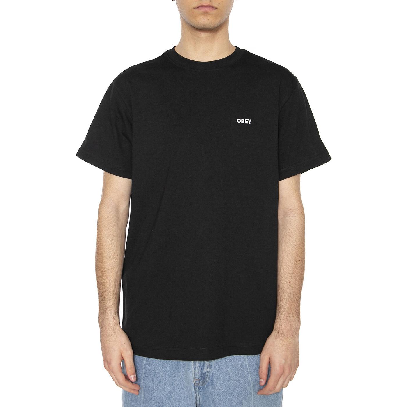 Established Works Bold Tee SS Black - Maglietta Girocollo Uomo Nera 131080365-BLK . OBEY 