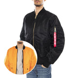 MA-1 Black Jacket -- Veste Homme Réversible Noir Orange Homme ALPHA INDUSTRIES