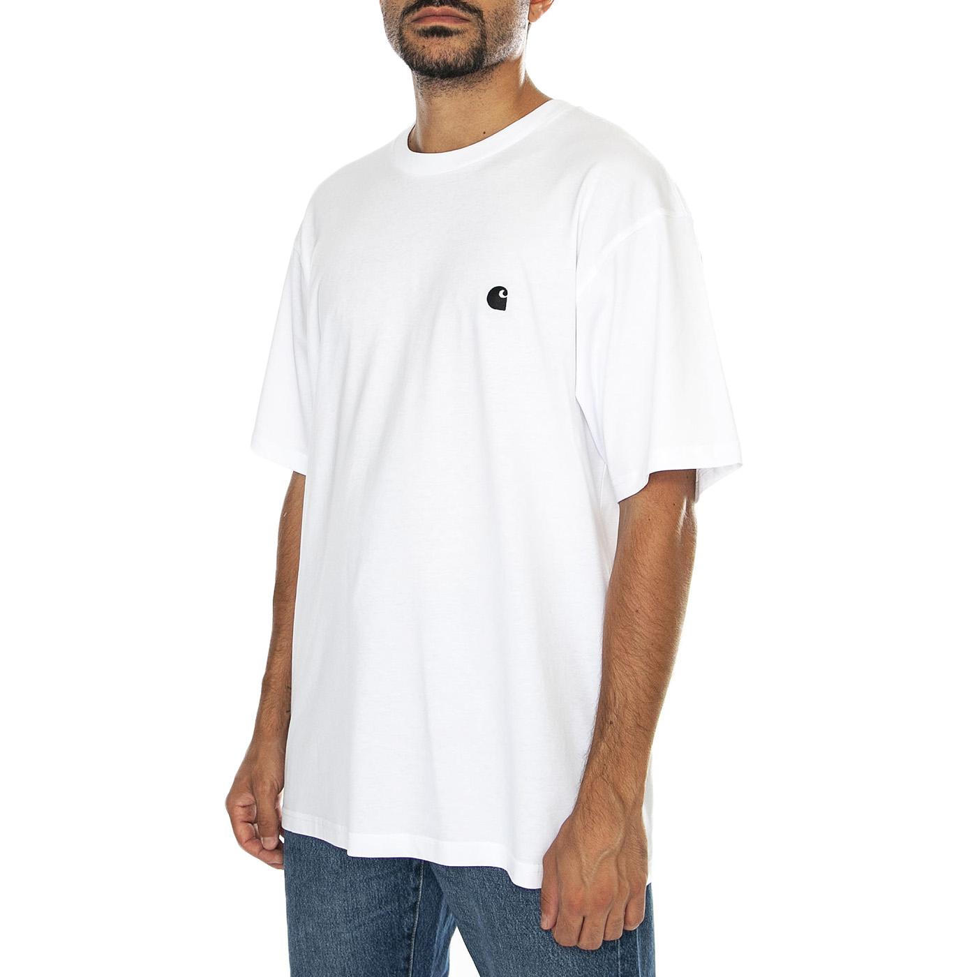 S/S Madison T-Shirt White / Black - Maglietta Girocollo Uomo Bianca I033000.00AXX  CARHARTT WIP 