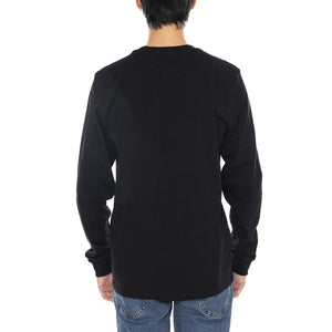 L/S POCKET T-SHIRT BLACK - Maglietta Girocollo Maniche Lunghe Uomo Nera I030437 89XX CARHARTT WIP 