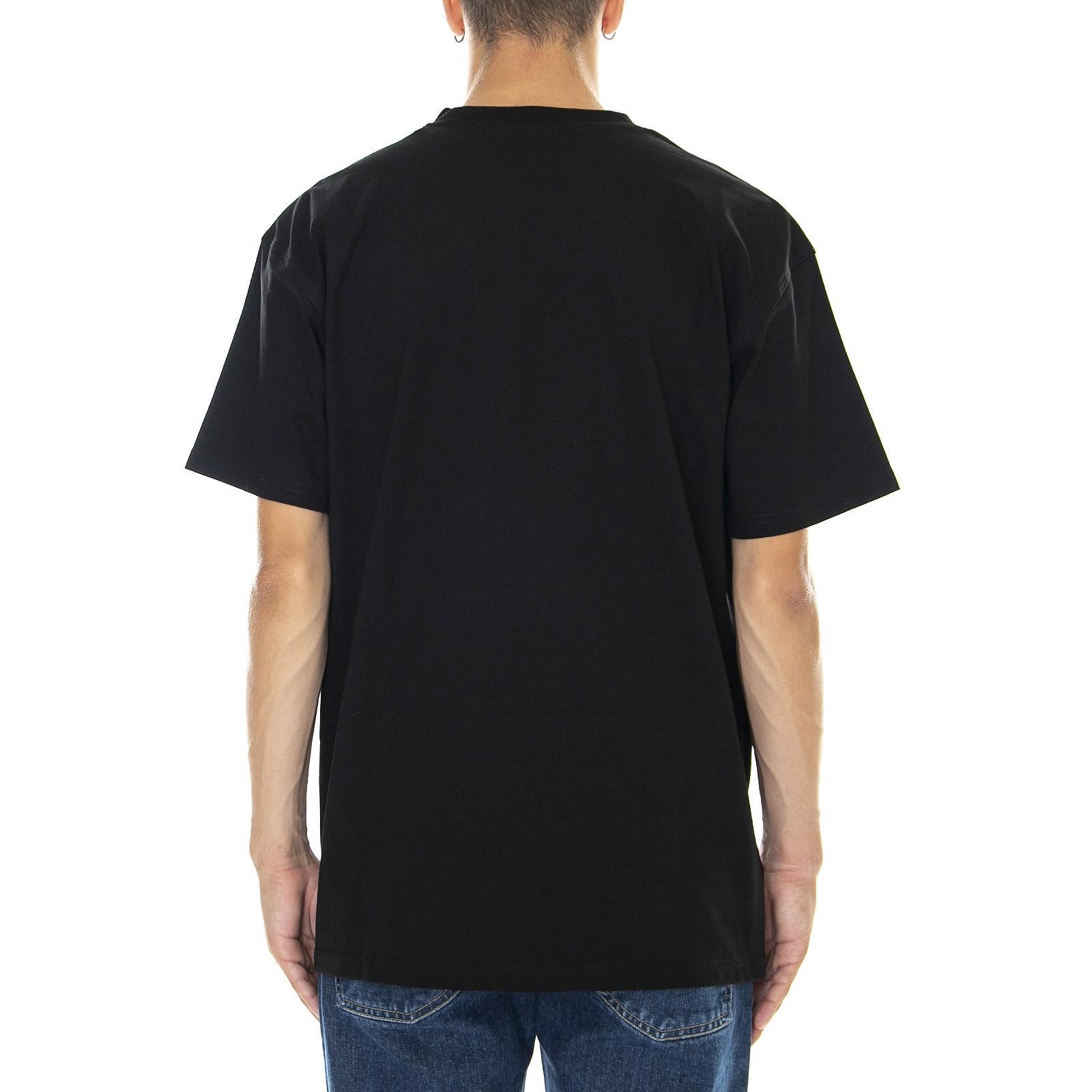 M' S/S American Script T-Shirt Black / Gold - Maglietta Girocollo Uomo Nera I029956.89.XX.03  CARHARTT WIP 