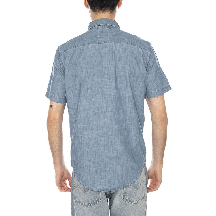 S/S SUNSET STANDARD SEBASTIAN CHAMB LIGHT INDIGO - Camicia Maniche Corte Uomo Blu 86624-0062 LID LEVIS 