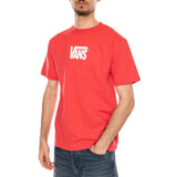 T-SHIRT LOGO STRETCH SS CRIMSON HAZE - Crewneck Homme Rouge Homme VANS