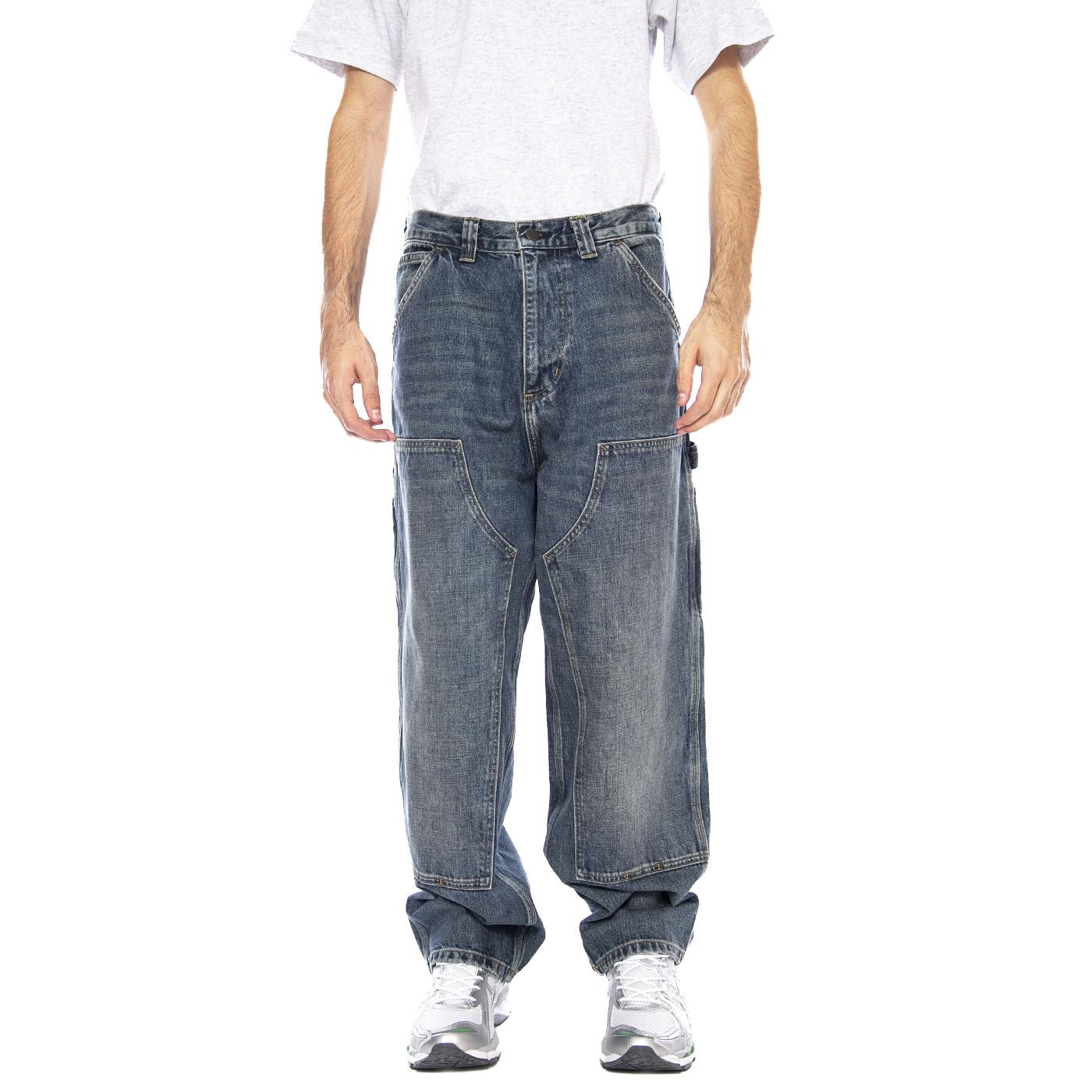 OG Double Knee Pant Blue - Pantaloni Denim Jeans Uomo Blu I035797.014L . CARHARTT WIP 