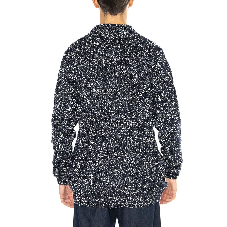 Two Tones Sweater Navy / Navy - Maglione Girocollo Uomo Blu 3085-NAVY  BRAVA FABRICS 