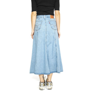 Fit And Flare Skirt Med Indigo Flat Finish - Gonna Denim Jeans Blu A8730-0001  LEVIS 