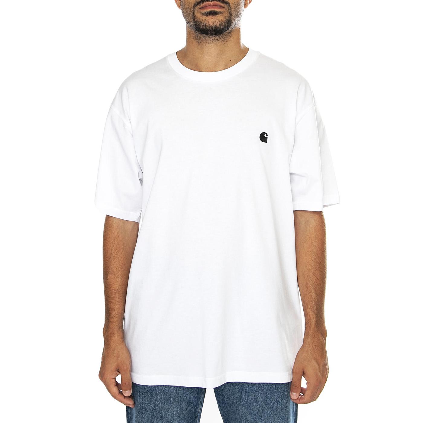 S/S Madison T-Shirt White / Black - Maglietta Girocollo Uomo Bianca I033000.00AXX . CARHARTT WIP 
