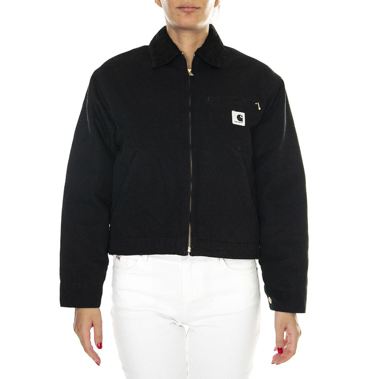 W' OG Detroit Jacket Black / Black /rinsed - Giacca Donna Nera I032236.00E02 . CARHARTT WIP 