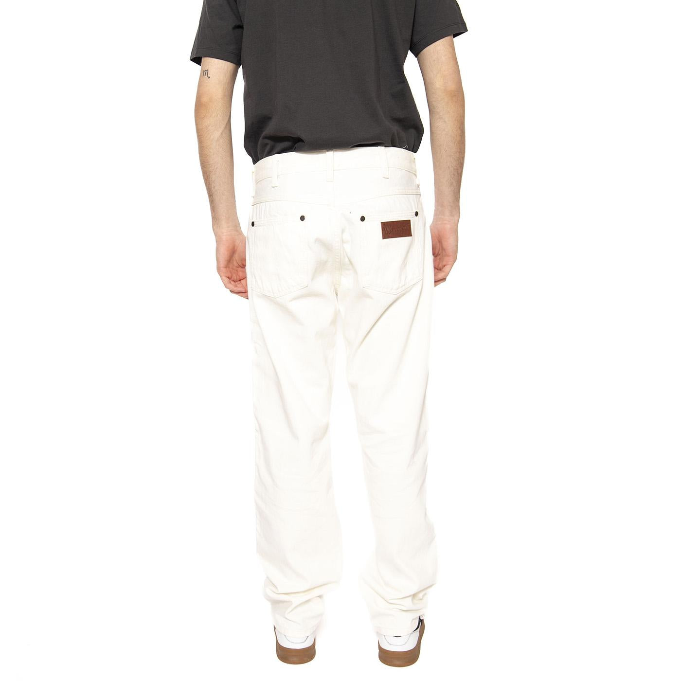 Frontier White - Pantaloni Denim Jeans Uomo Bianchi 112364503  WRANGLER 