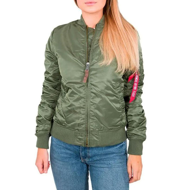 W MA-1 VF 59 SAGE GREEN - Giacca Bomber Donna Verde Militare 26378_1 . ALPHA INDUSTRIES 