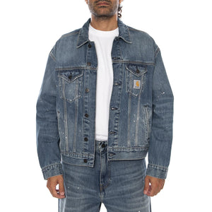 HELSTON JACKET BLUE - Giacca Denim Jeans Uomo Blu I033352 01EJ CARHARTT WIP 