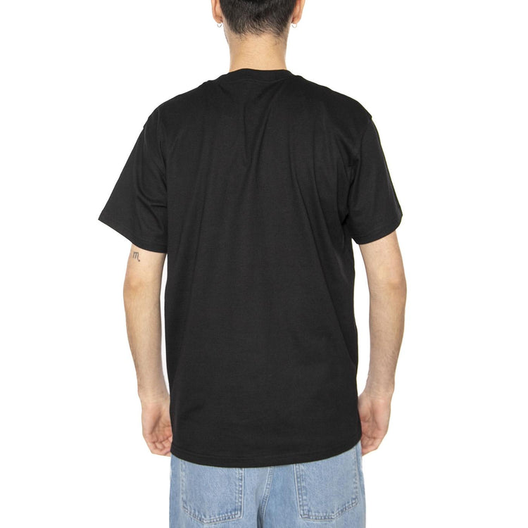 S/S Pocket Heart T-Shirt Black / Red - Maglietta Girocollo Uomo Nera I032128.1V2XX  CARHARTT WIP 