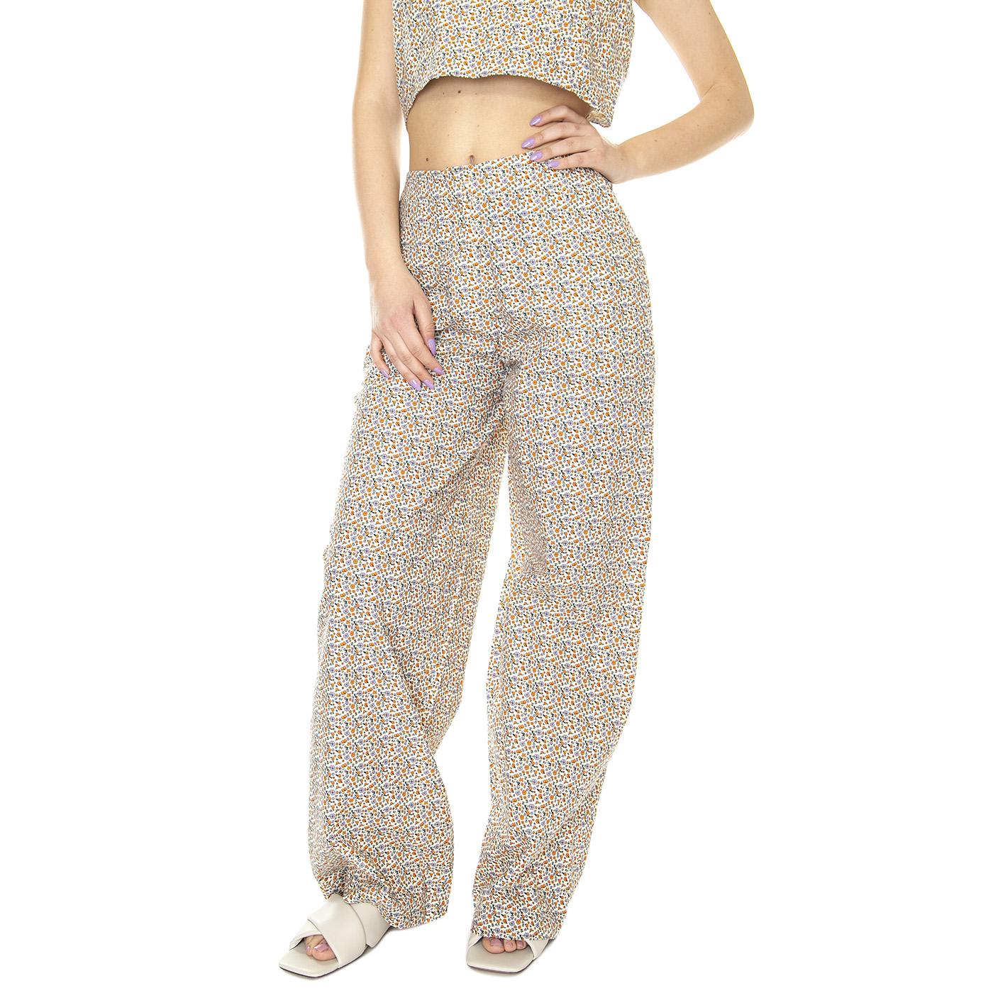 W' Pantalón Ancho con Estampado Floral - Pantaloni Donna Rosa / Multicolore 31W/41217  WILD PONY 