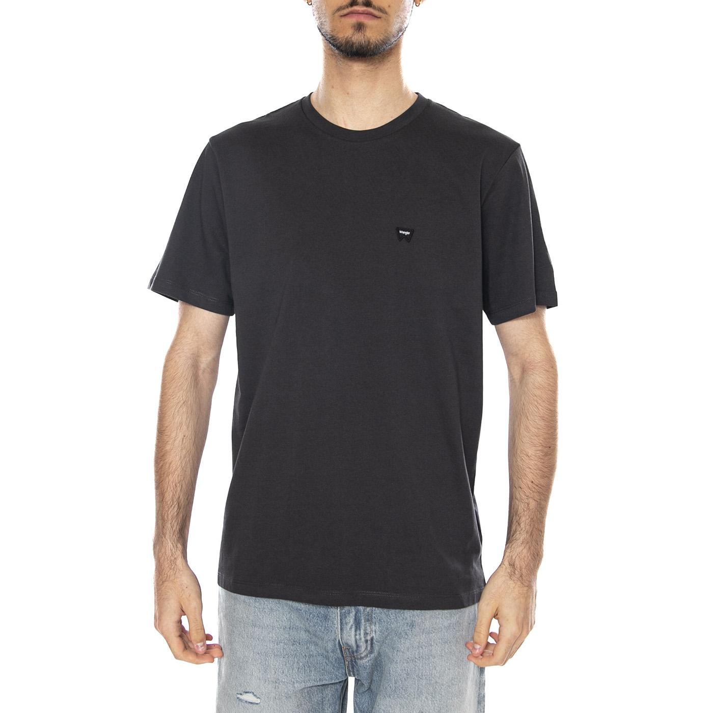 Sign Off Tee Faded Black - Maglietta Girocollo Uomo Nera 112351320 BLK WRANGLER 
