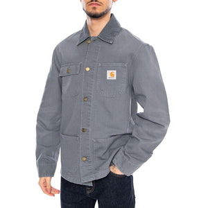 Michigan Coat Cozy Blue / Cozy Blue - Giacca con Bottoni Uomo Blu I034787 3MC4O CARHARTT WIP 