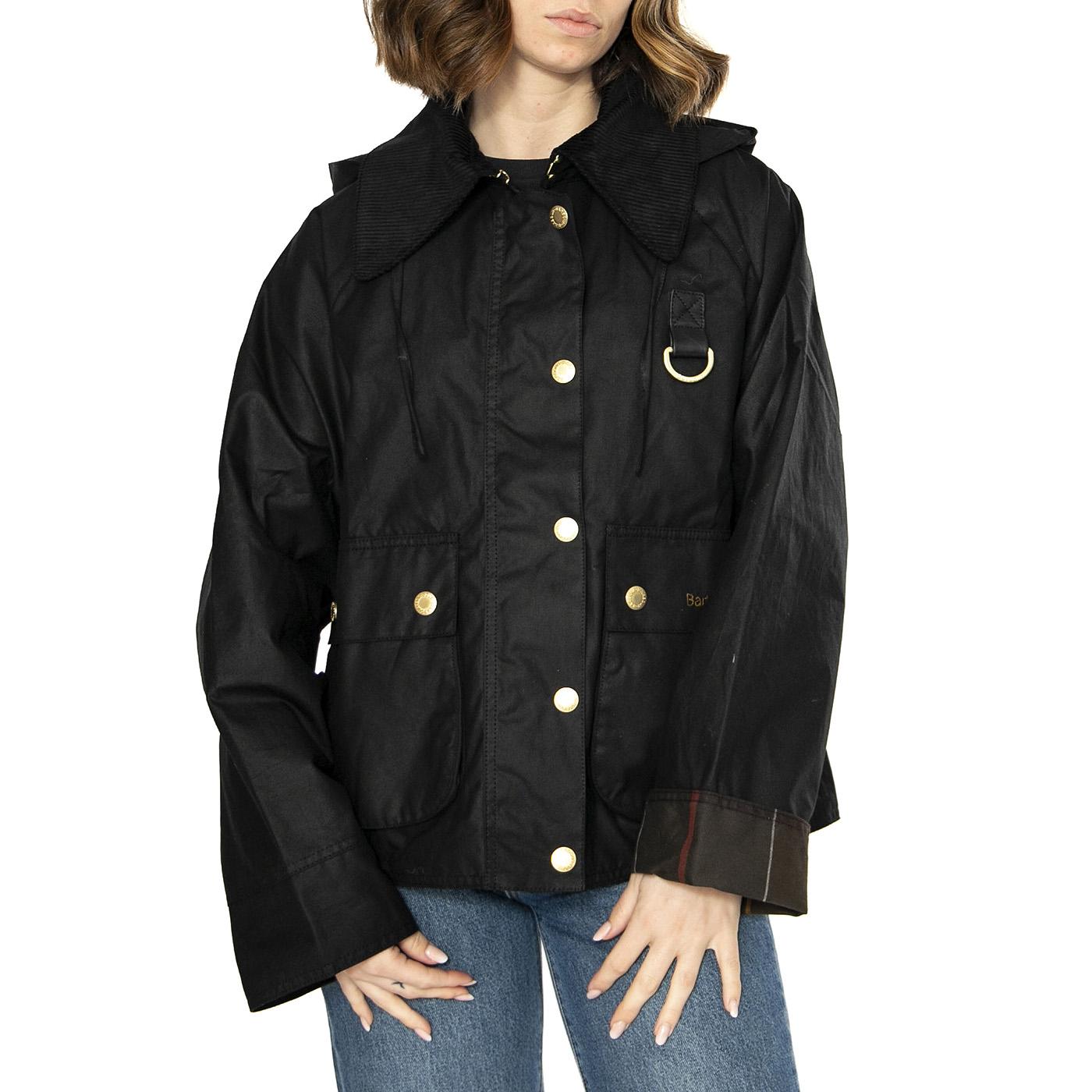 Reighton Wax Black / Classic Jacket - Giacca Donna Nera LWX1397-BK71 . BARBOUR 