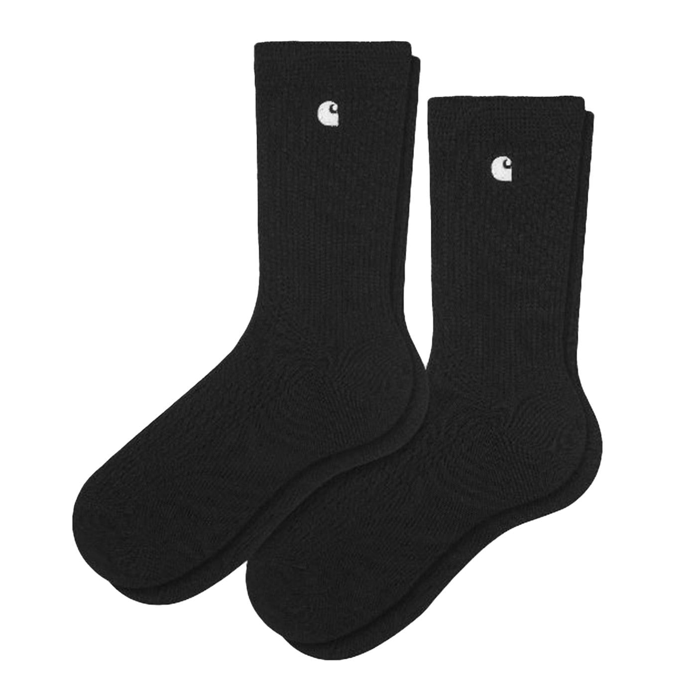 Madison Pack Socks Black / White + Black / White - Set da Due Paia di Calzini con Logo I034572.1A5XX . CARHARTT WIP 